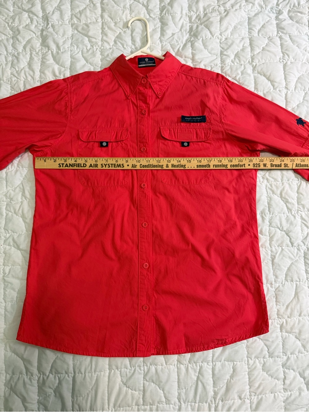 Simply Southern Bright Pink Lightweight Button-Up Shirt - Picture 5 of 11